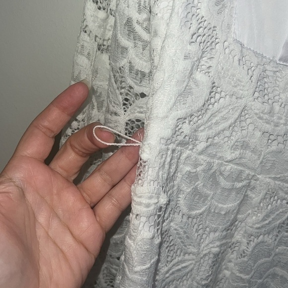 NWT Bebe Boho Wide Leg Lace Jumpsuit Sz 8 - Picture 10 of 10